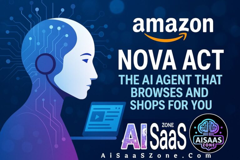 Illustration of Amazon Nova Act AI agent that browses and shops Online, Amazon Nova Act