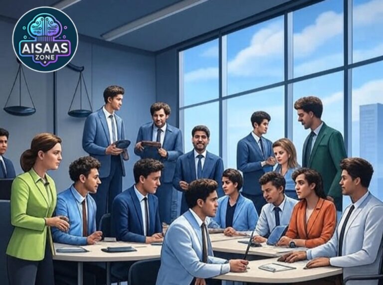 Illustration of AI agents working as freelancers on digital platforms, representing automation and the future of work , AI as Freelancers